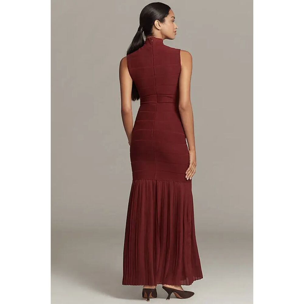 Burgundy Merlot Wine BLITHE Fitted Twofer Sleeveless Sweater Maxi Dress (NWT) - Picture 3 of 4